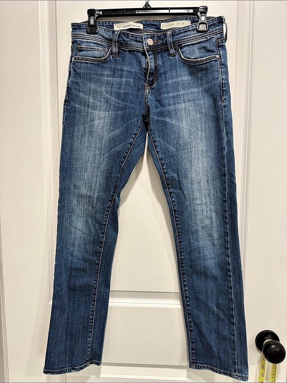 Pilcro and the Letterpress Hyphen Skinny Jeans Blue Waist 26
